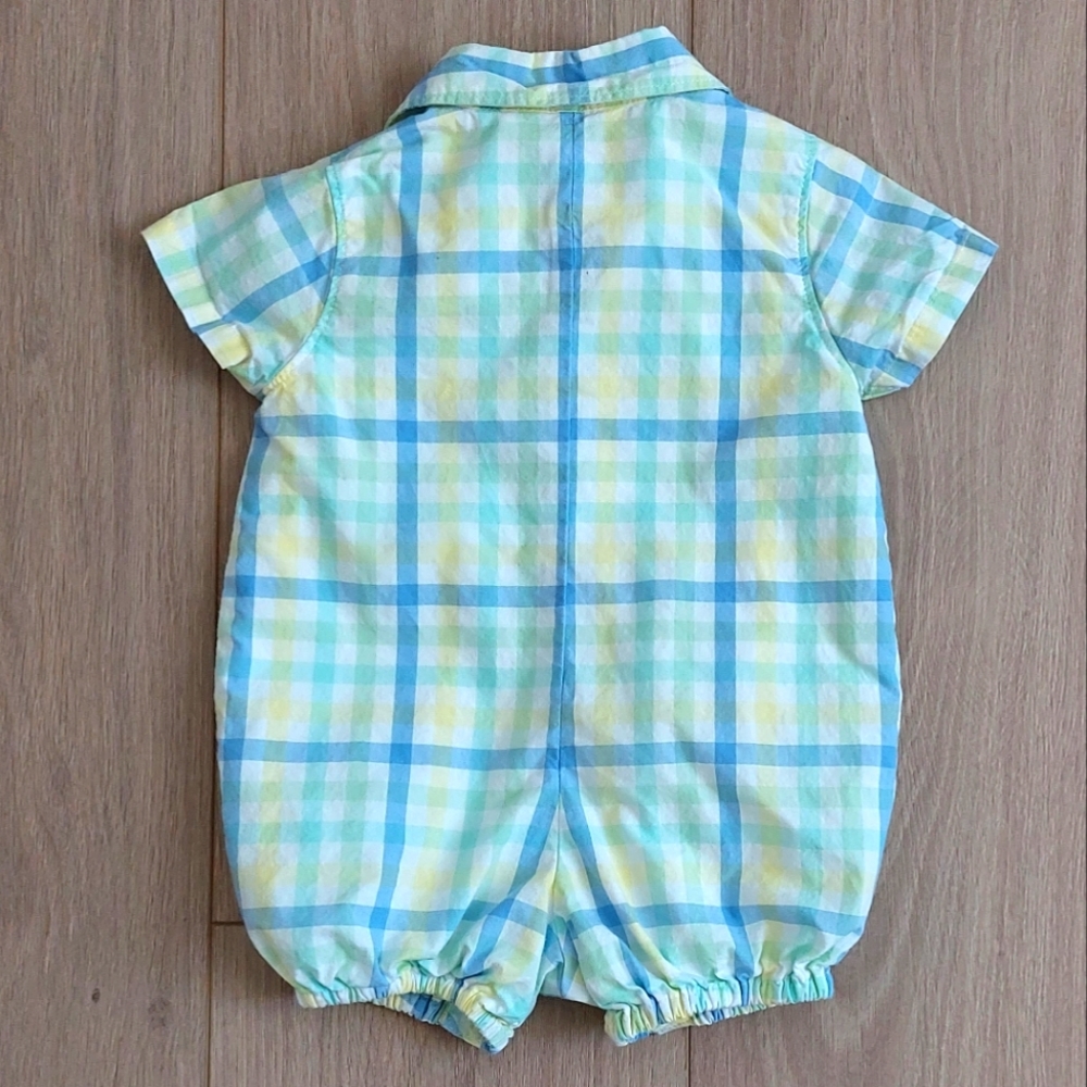 Janie and Jack Baby Plaid Poplin Romper - Picture 4 of 6